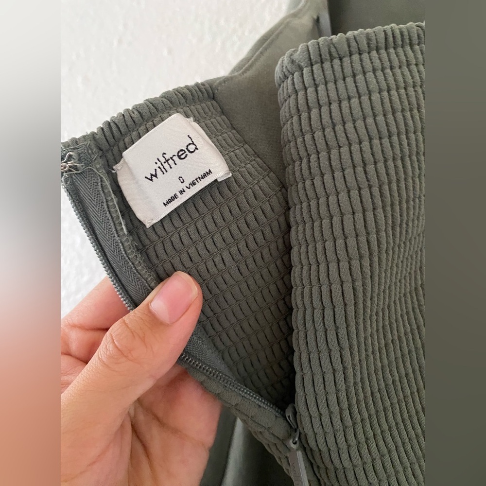 Aritzia Wilfred Upscale Olive Green Halter Jumpsuit - Picture 10 of 11